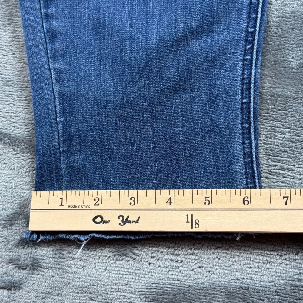 Judy Blue Denim Joggers Medium Wash Raw Hem Drawstring Jeans Size 11/30 - Picture 7 of 9
